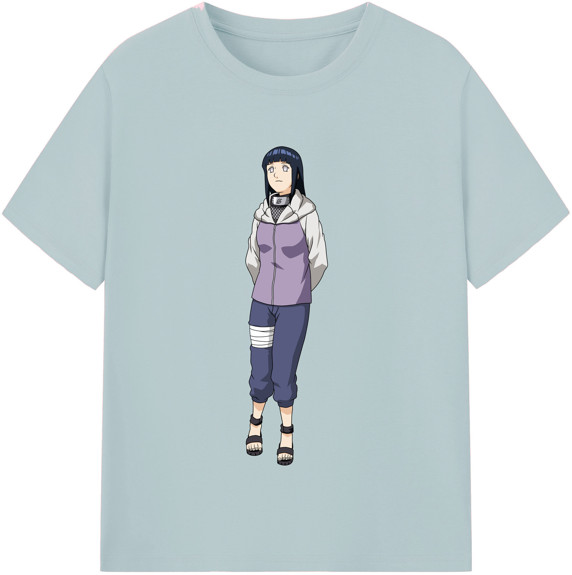 （画像用） NARUTO -ナルト- 日向ヒナタ Hyūga Hinata 綿100％半袖Tシャツ（フロントプリント）